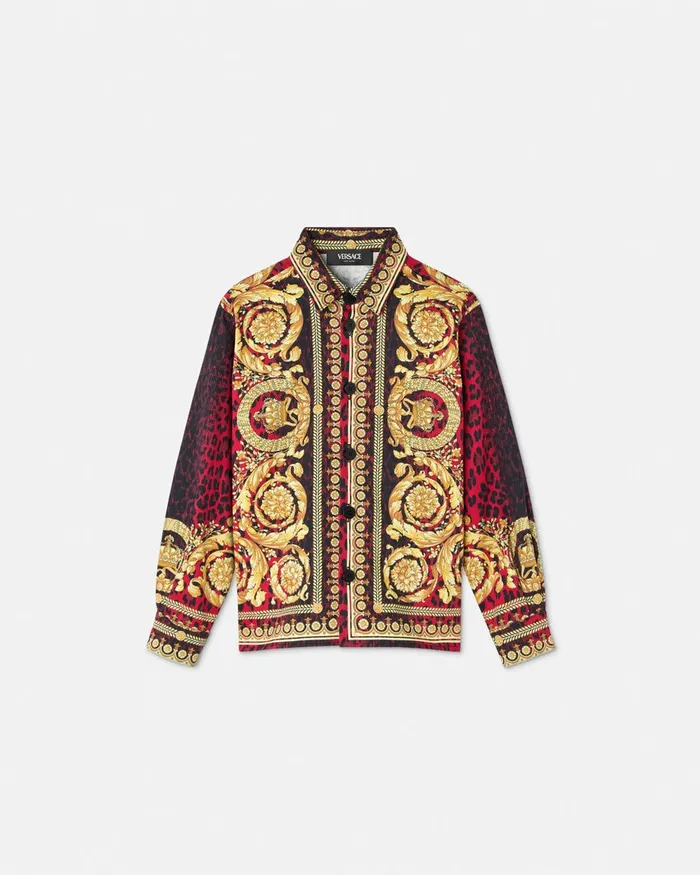 Shirts Kids Versace Wild Barocco Overshirt Printred