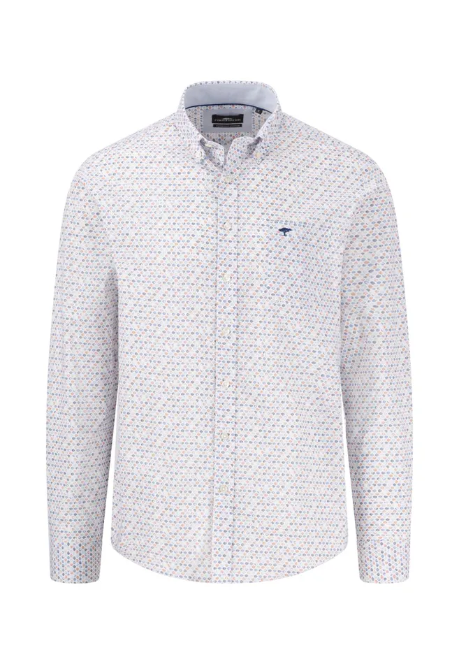Shirts Men FYNCHHATTON Cotton Shirt With A Point Pattern Sunny Orangeturf Greenstrong Blue Shirts Men FYNCHHATTON Cotton Shirt With A Point Pattern Sunny Orangeturf Greenstrong Blue