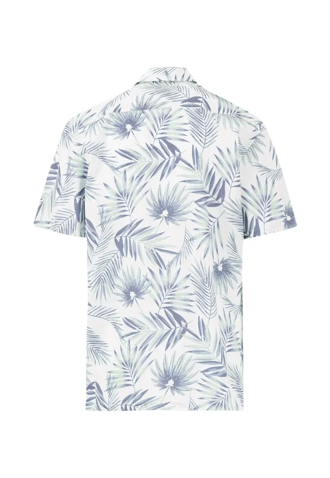 Shirts Men FYNCHHATTON Halbbar Shirt With Floral Alloverprint New Offwhitesand
