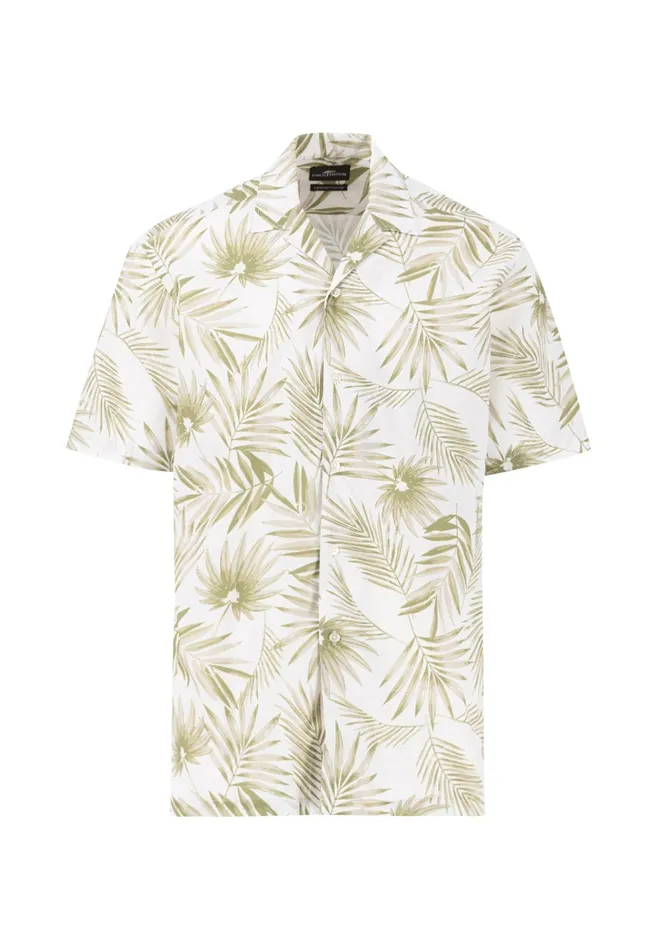 Shirts Men FYNCHHATTON Halbbar Shirt With Floral Alloverprint New Offwhitesand