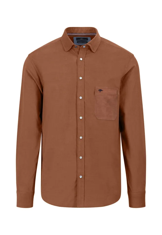 Shirts Men FYNCHHATTON Shirt Made Of Fine Cord With Push Buttons Navywinter Whitecloud Bluehazel
