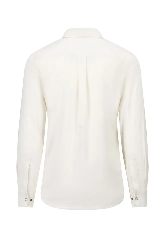 Shirts Men FYNCHHATTON Shirt Made Of Fine Cord With Push Buttons Navywinter Whitecloud Bluehazel