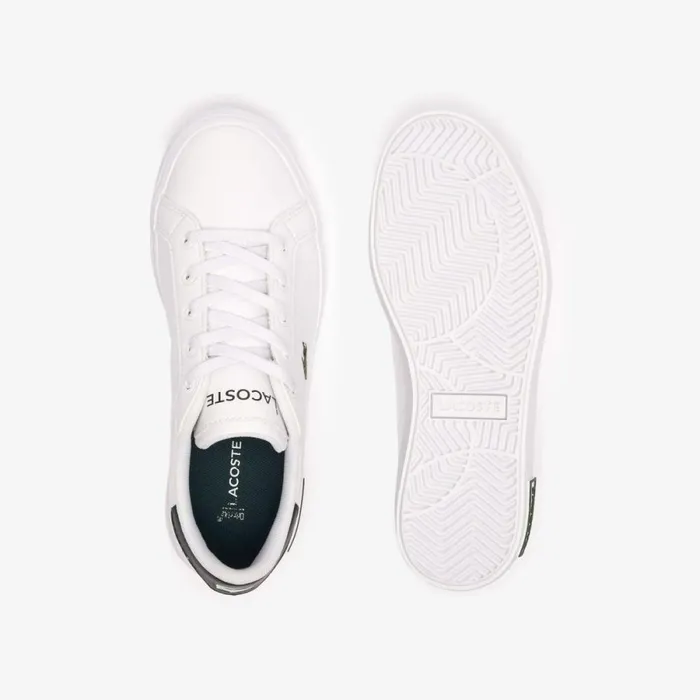 Shoes and Accessories Kids Lacoste Children039s Powercourt Sneakers Whitewhite 21g