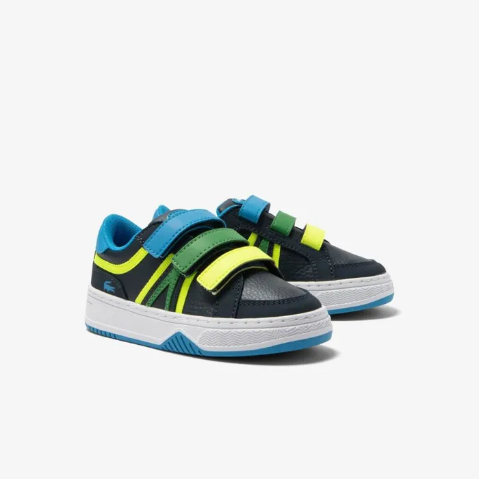 Shoes and Accessories Kids Lacoste Infants039 L001 Tricolor Sneakers Navyblue Nv1