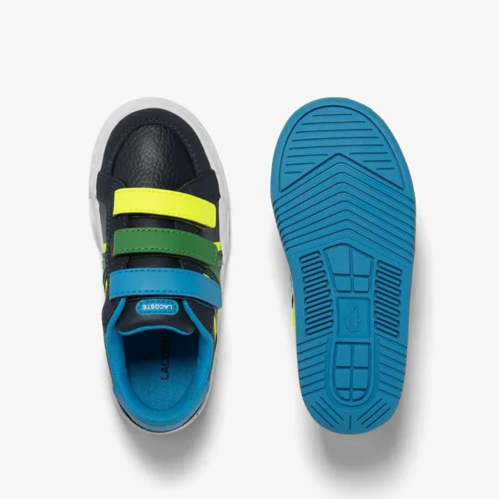 Shoes and Accessories Kids Lacoste Infants039 L001 Tricolor Sneakers Navyblue Nv1