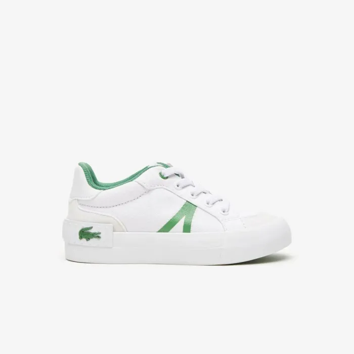 Shoes and Accessories Kids Lacoste Infants039 L004 Sneakers Whitegreen 082