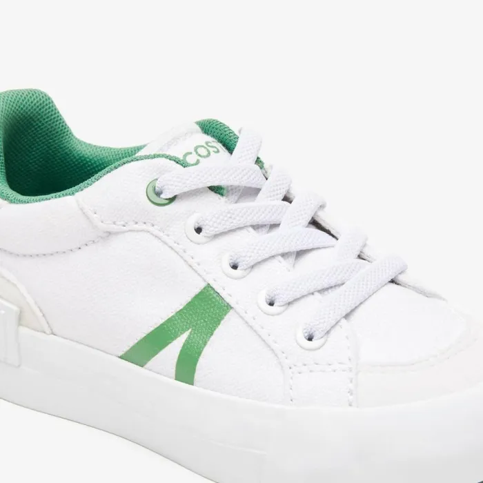 Shoes and Accessories Kids Lacoste Infants039 L004 Sneakers Whitegreen 082