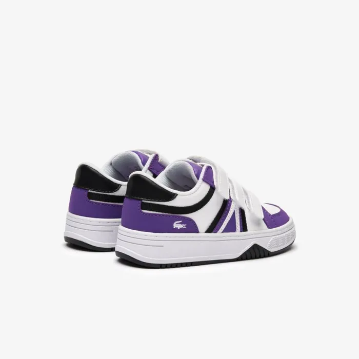 Shoes and Accessories Kids Lacoste Infants L001 Branded Sneakers Dk Purpwht 2b9