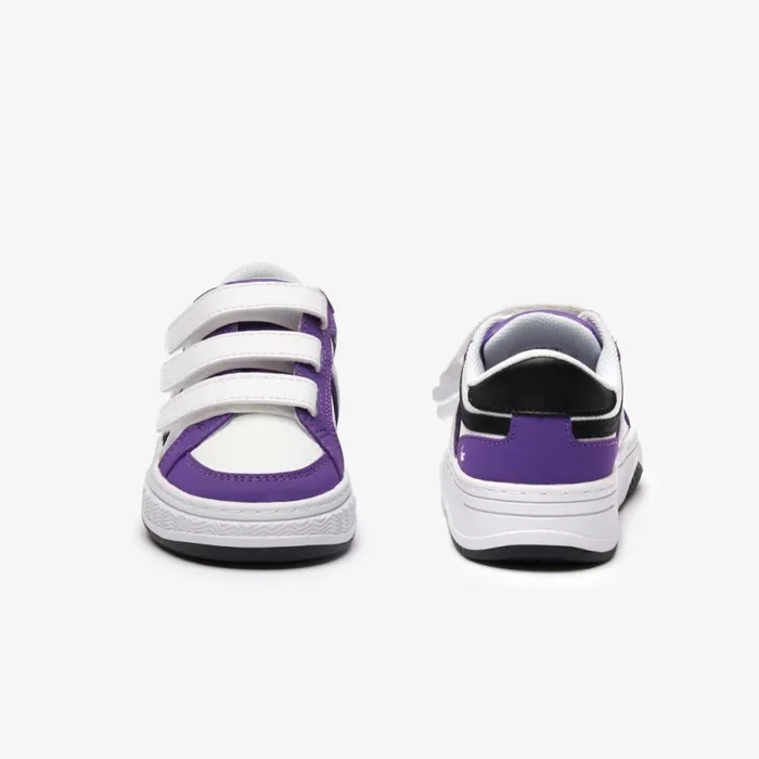 Shoes and Accessories Kids Lacoste Infants L001 Branded Sneakers Dk Purpwht 2b9