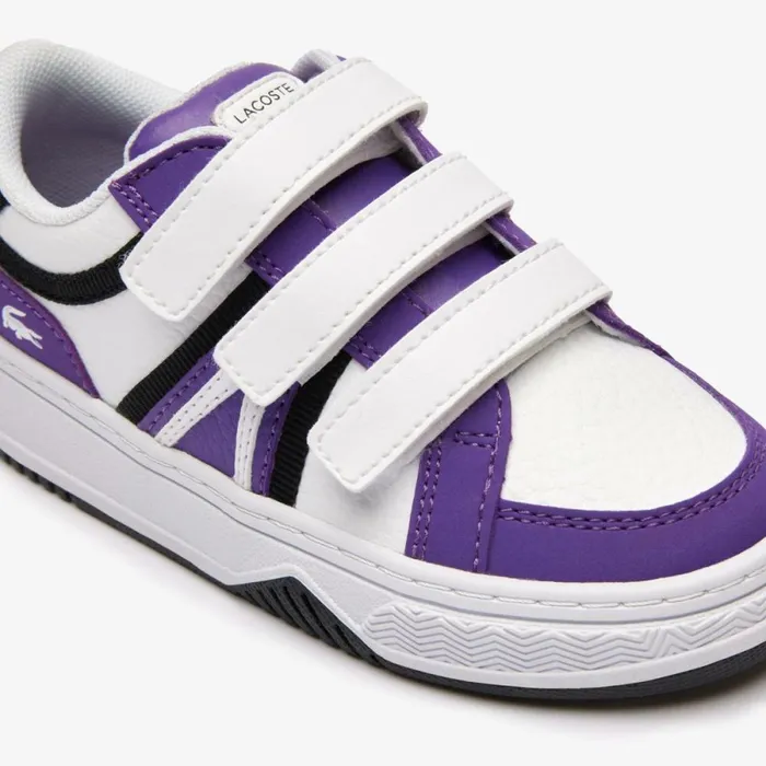 Shoes and Accessories Kids Lacoste Infants L001 Branded Sneakers Dk Purpwht 2b9