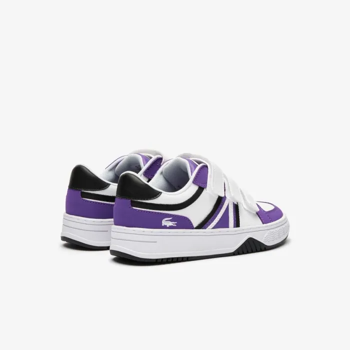 Shoes and Accessories Kids Lacoste Kids039 L001 Branded Sneakers Dk Purpwht 2b9