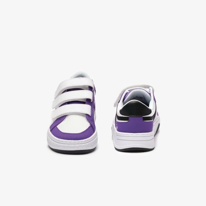 Shoes and Accessories Kids Lacoste Kids039 L001 Branded Sneakers Dk Purpwht 2b9