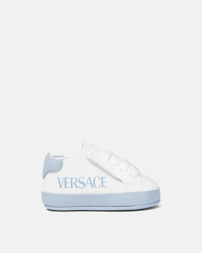 Shoes and First Steps Kids Versace Logo Baby Sneakers Bluewhite