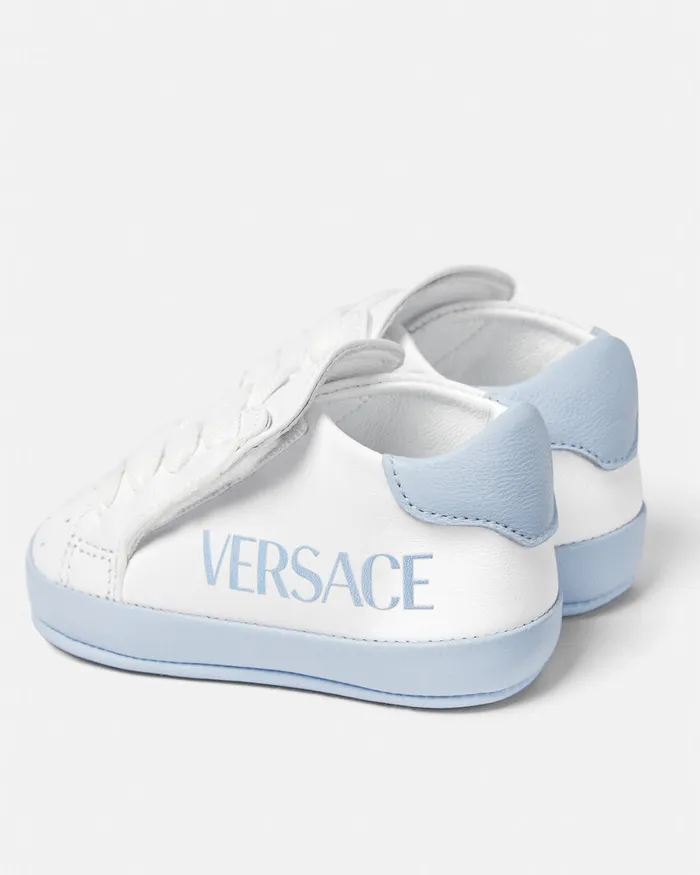 Shoes and First Steps Kids Versace Logo Baby Sneakers Bluewhite