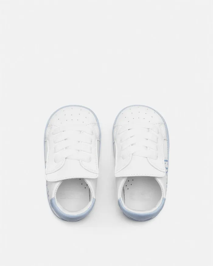 Shoes and First Steps Kids Versace Logo Baby Sneakers Bluewhite