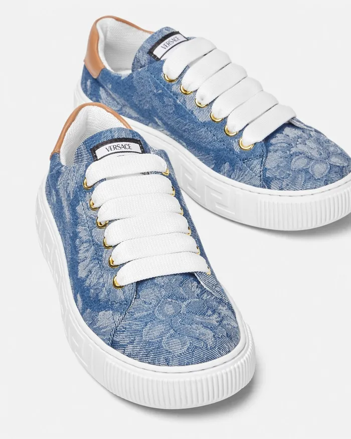 Shoes Kids Versace Barocco Greca Sneakers 2us7v