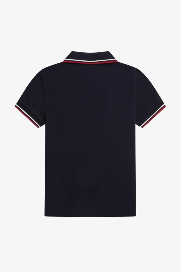 Shop The ShirtKids Twin Tipped Shirt Navysnow Whiteburnt Red Fred Perry Kids