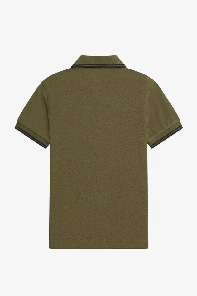 Shop The ShirtKids Twin Tipped Shirt Uniform Greenblack Fred Perry Kids