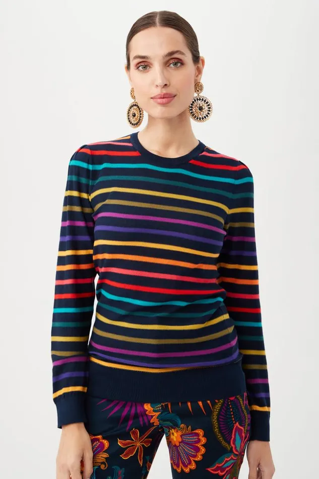 SHOP Trina Turk ALL TOPS COLLETTE 2 CREWNECK
