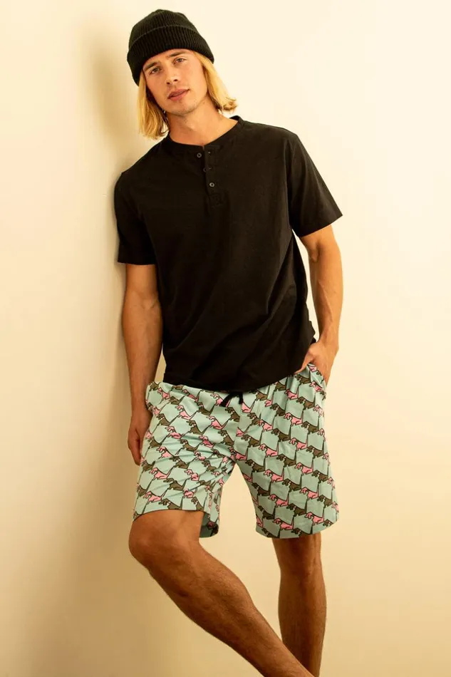 SHOP Trina Turk MEN039S SLEEPWEAR HOUNDS MEN039S SHORT SLEEVE HENLEY BOXER SHORT JERSEY PJ SET SHOP Trina Turk MEN039S SLEEPWEAR HOUNDS MEN039S SHORT SLEEVE HENLEY BOXER SHORT JERSEY PJ SET