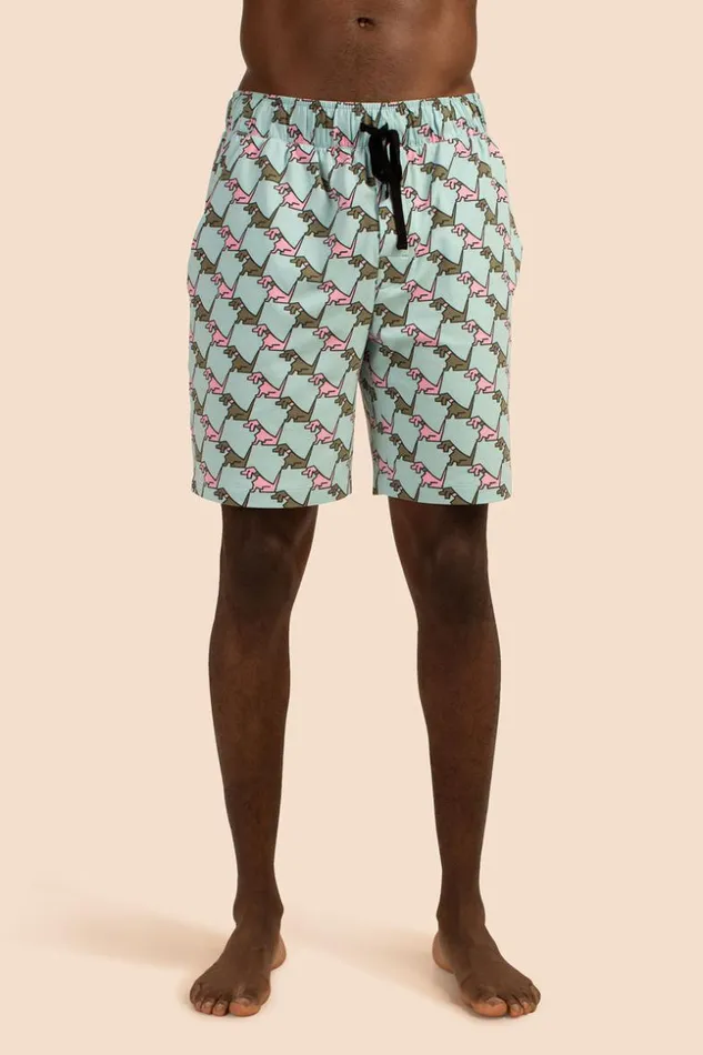 SHOP Trina Turk MEN039S SLEEPWEAR HOUNDS MEN039S SHORT SLEEVE HENLEY BOXER SHORT JERSEY PJ SET