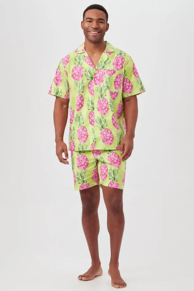 SHOP Trina Turk MEN039S SLEEPWEAR KIWI PINEAPPLE MEN039S SHORT SLEEVE BOXER SHORT POPLIN PJ SET SHOP Trina Turk MEN039S SLEEPWEAR KIWI PINEAPPLE MEN039S SHORT SLEEVE BOXER SHORT POPLIN PJ SET