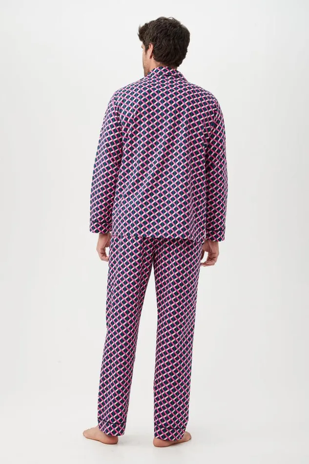 SHOP Trina Turk MEN039S SLEEPWEAR LATTICE GEO MEN039S LONG SLEEVE CLASSIC PJ SET