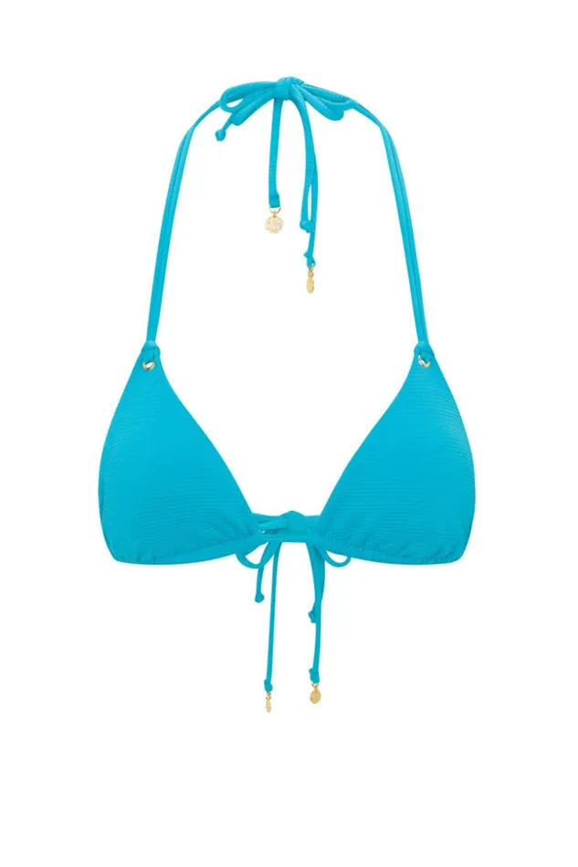 SHOP Trina Turk SWIM TOPS WOMEN039S RIPPLE RIB HALTER TRIANGLE SWIM TOP