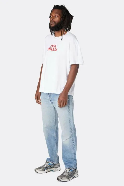 Short Sleeve Men Gallery Dept ATK STACK LOGO TEE White