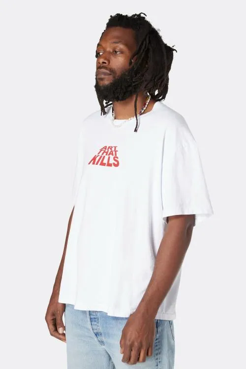Short Sleeve Men Gallery Dept ATK STACK LOGO TEE White