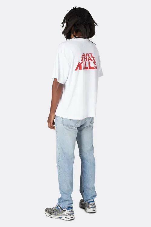 Short Sleeve Men Gallery Dept ATK STACK LOGO TEE White
