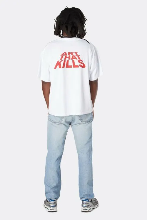 Short Sleeve Men Gallery Dept ATK STACK LOGO TEE White
