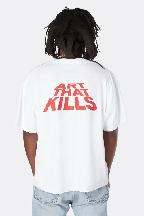 Short Sleeve Men Gallery Dept ATK STACK LOGO TEE White
