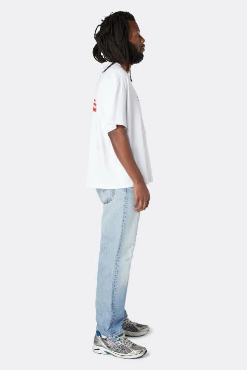 Short Sleeve Men Gallery Dept ATK STACK LOGO TEE White