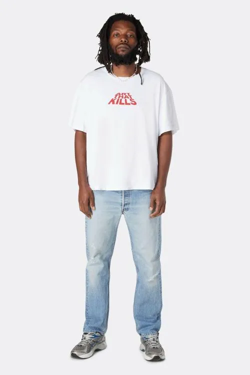 Short Sleeve Men Gallery Dept ATK STACK LOGO TEE White