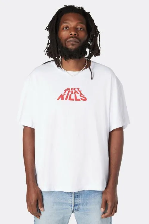 Short Sleeve Men Gallery Dept ATK STACK LOGO TEE White