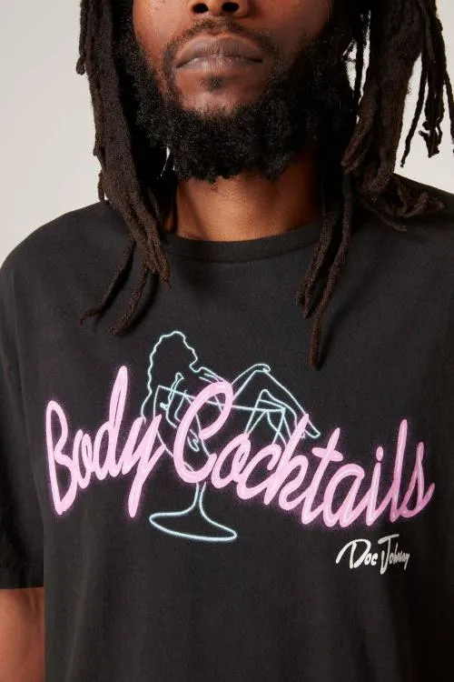 Short Sleeve Men Gallery Dept BODY COCKTAILS TEE Black