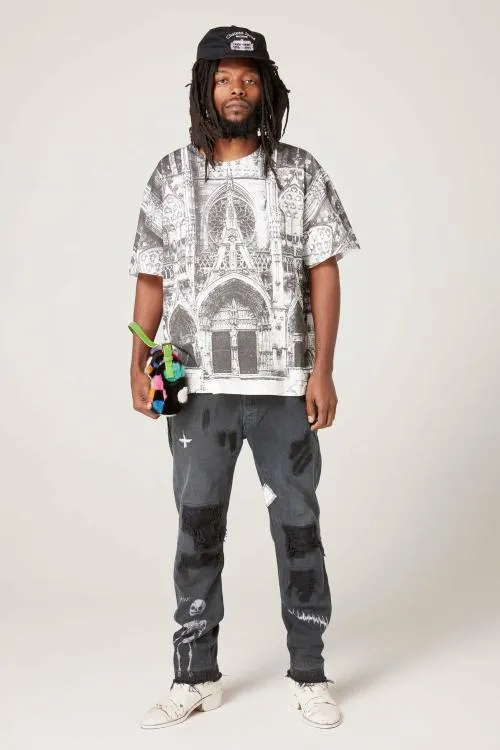 Short Sleeve Men Gallery Dept POSTCARD TEE Blackwhite