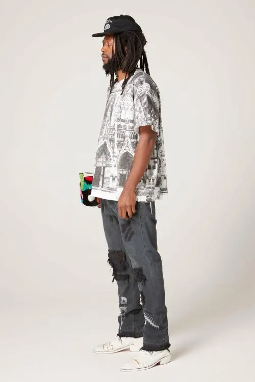 Short Sleeve Men Gallery Dept POSTCARD TEE Blackwhite