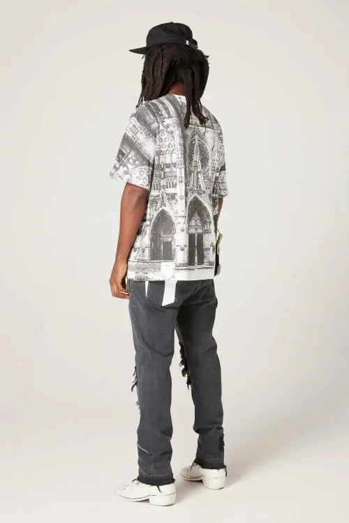 Short Sleeve Men Gallery Dept POSTCARD TEE Blackwhite