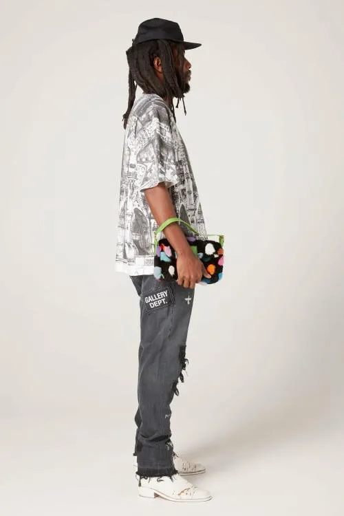 Short Sleeve Men Gallery Dept POSTCARD TEE Blackwhite