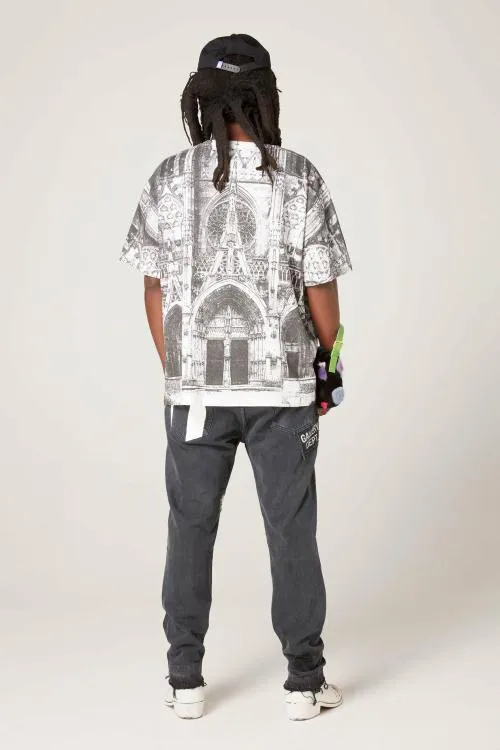 Short Sleeve Men Gallery Dept POSTCARD TEE Blackwhite