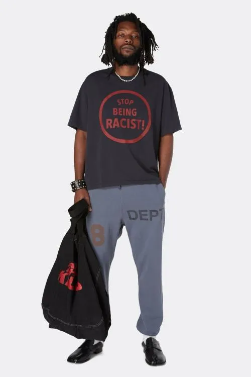 Short Sleeve Men Gallery Dept STOP BEING RACIST TEE Black