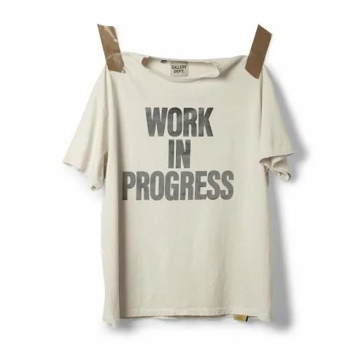 Short Sleeve Men Gallery Dept WORK IN PROGRESS TEE Archival White
