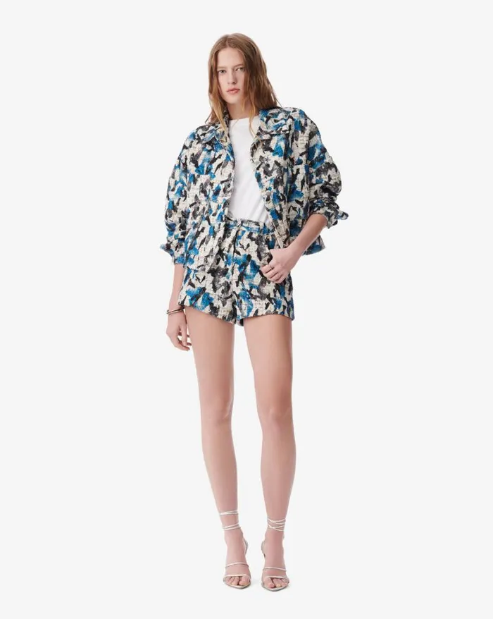 Shorts and Skirts Women IRO NORIANE SHORT TWEED SHORTS WITH SEQUINS