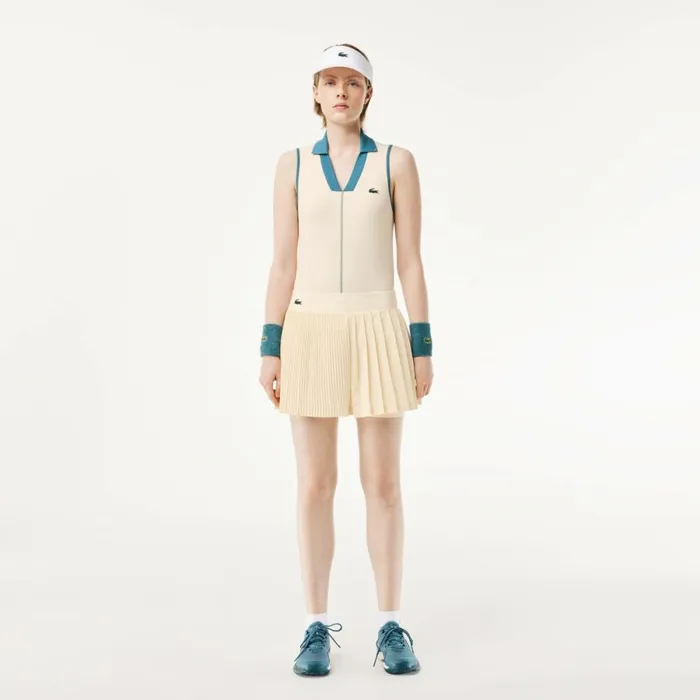 Shorts and Skirts Women Lacoste Women039s Pleated Tennis Shorts White Avx