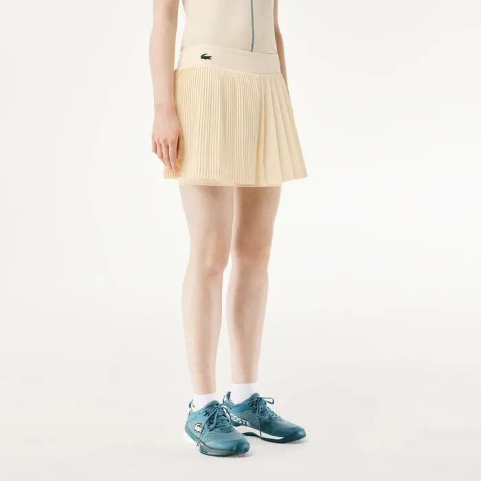 Shorts and Skirts Women Lacoste Women039s Pleated Tennis Shorts White Avx
