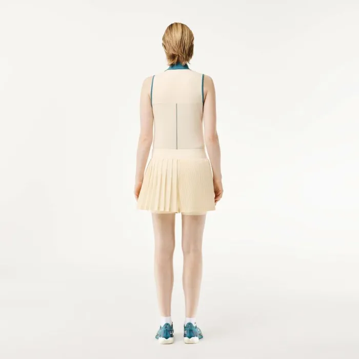 Shorts and Skirts Women Lacoste Women039s Pleated Tennis Shorts White Avx
