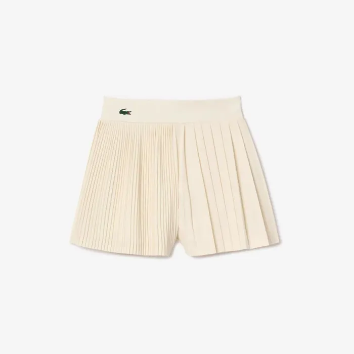 Shorts and Skirts Women Lacoste Women039s Pleated Tennis Shorts White Avx