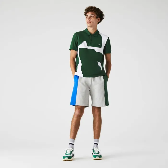 Shorts and Swim Men Lacoste Men039s Branded Cotton Fleece Blend Shorts Grey Chine Blue Green Hkb Shorts and Swim Men Lacoste Men039s Branded Cotton Fleece Blend Shorts Grey Chine Blue Green Hkb